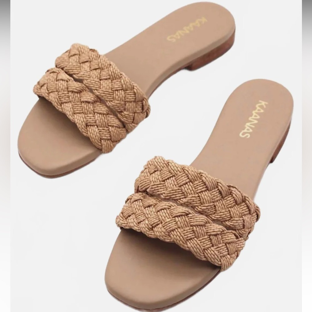 Women's Papagayo Double Braid Slide Sandals In Camel 🐫